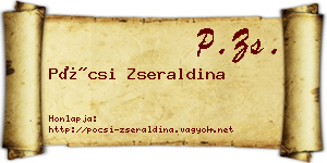 Pócsi Zseraldina névjegykártya